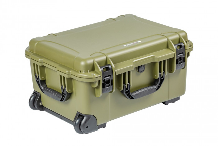 Кейс пластиковый OffRoadTeam Серия-Element модель EL613620 ЗЕЛЕНЫЙ, внутренние размеры 508*356*254мм, IP65, с колесами